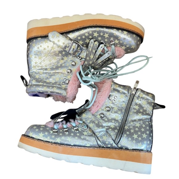 RARE Irregular Choice Mini Reins Sparkly Unicorn Sneaker/Boot Size 40 EU 9 US - Picture 5 of 9